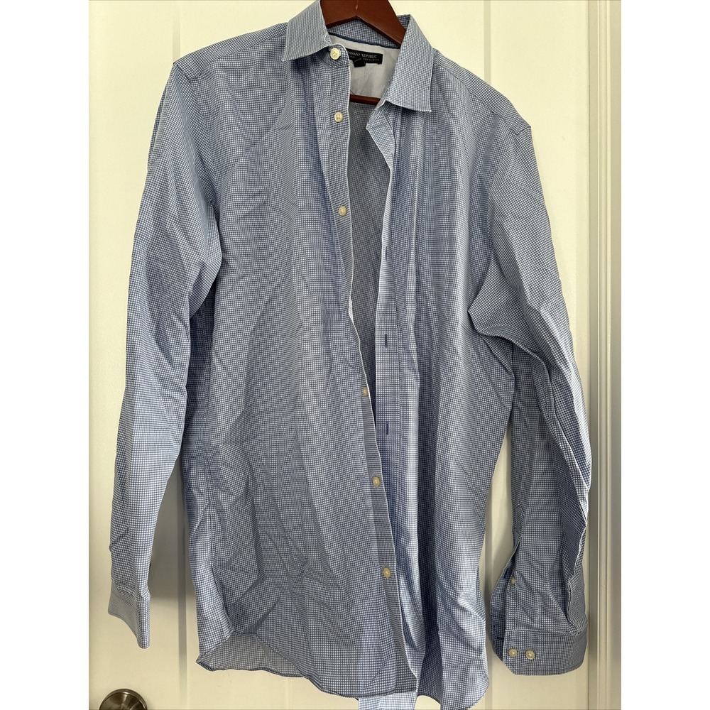 Banana Republic Plaid Non-Iron Tailored Slim Fit Button Down Shirt Mens XL